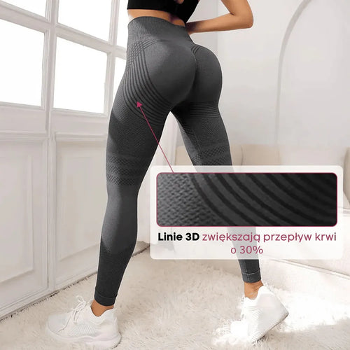 MOVVEA 3D Legginsy Ciemnoszare