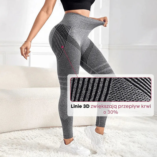 MOVVEA 3D Legginsy Szare