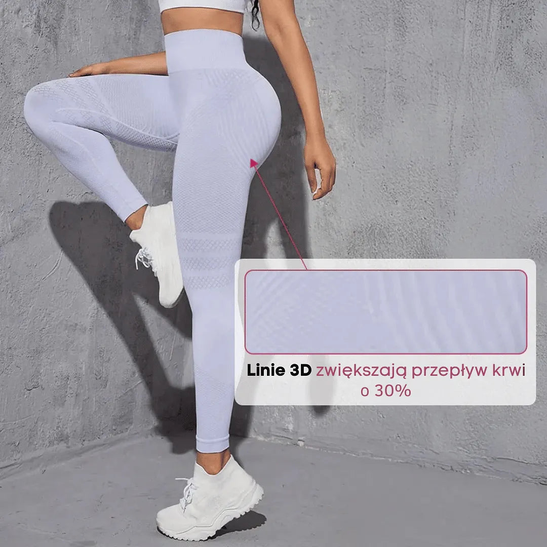 MOVVEA 3D Legginsy Jasnofioletowe