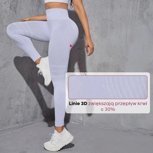 MOVVEA 3D Legginsy Jasnofioletowe