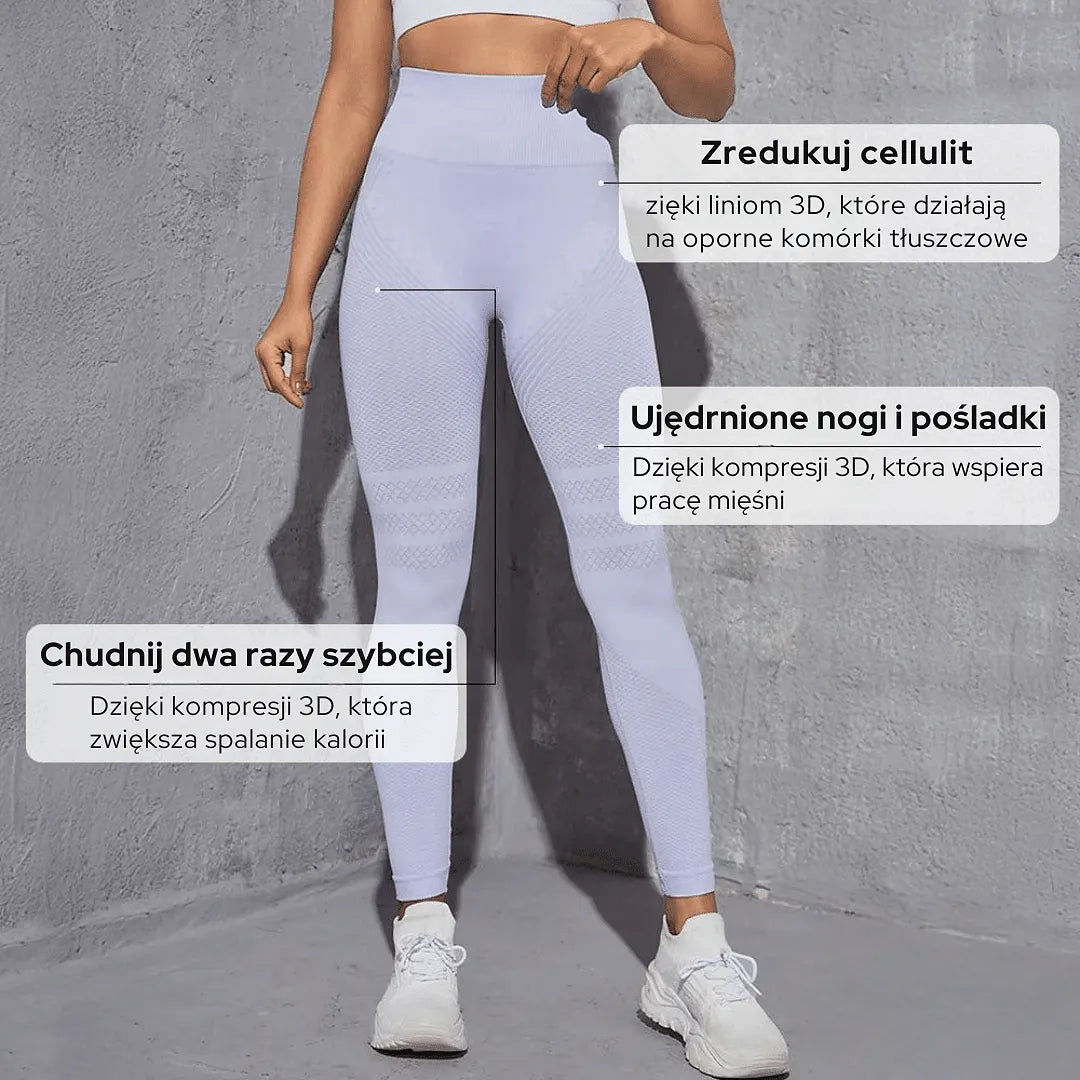 MOVVEA 3D Legginsy Jasnofioletowe